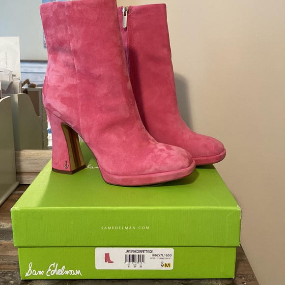 NEW 🩷 Sam Edelman Jaye Pink Platform Boot  - 9 - Picture 12 of 15